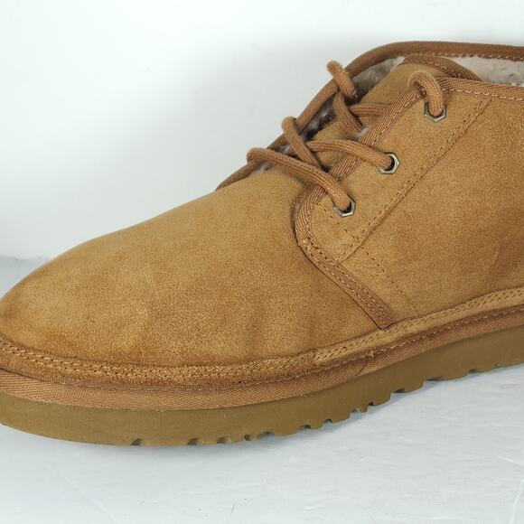 UGG Men's Neumel US 12 Chestnut Suede Sheepskin Lined LaceUp Ankle Chukka Boots - Picture 13 of 16